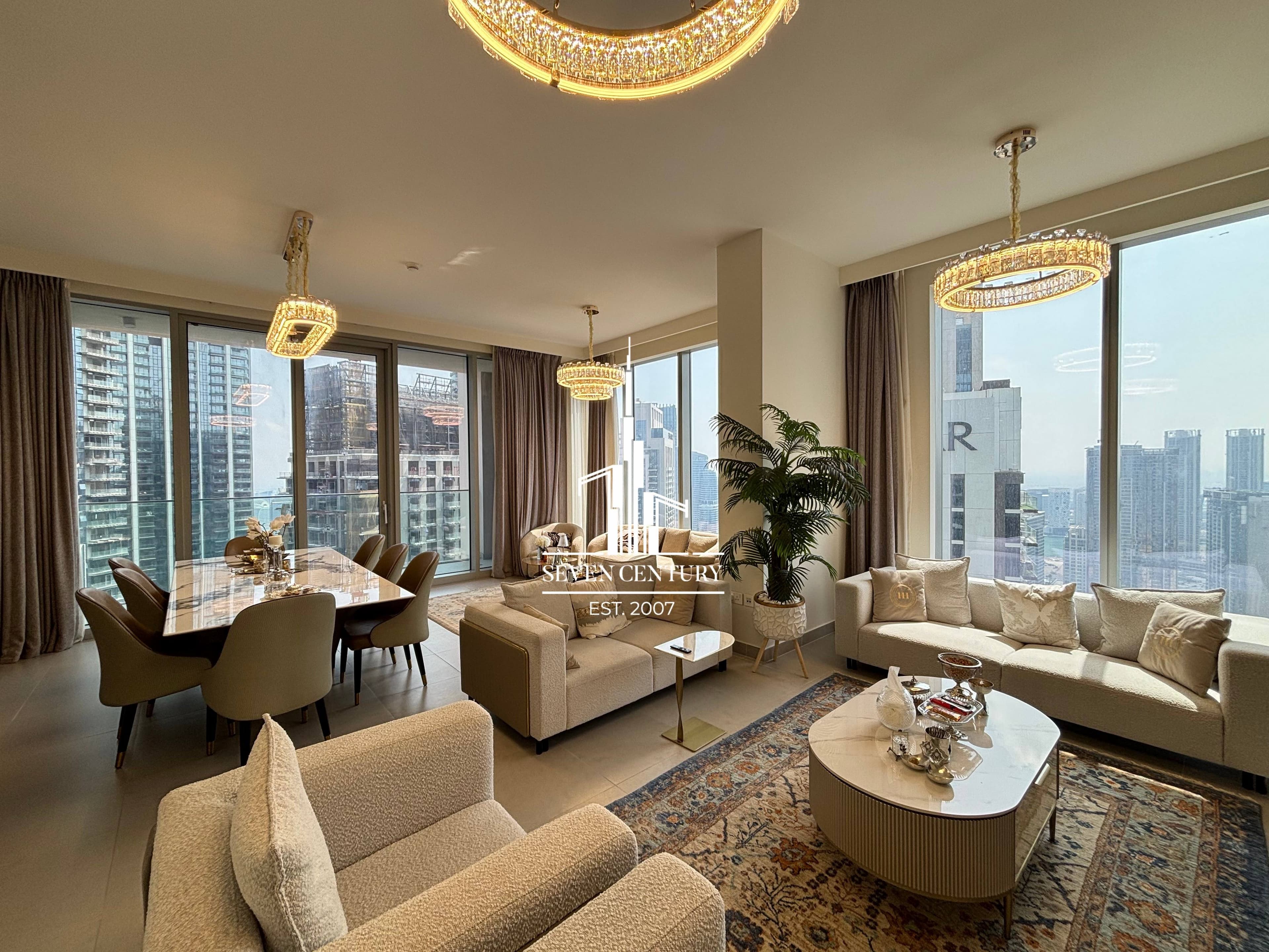 Panoramic Fountain and Burj Khalifa View | Vacant